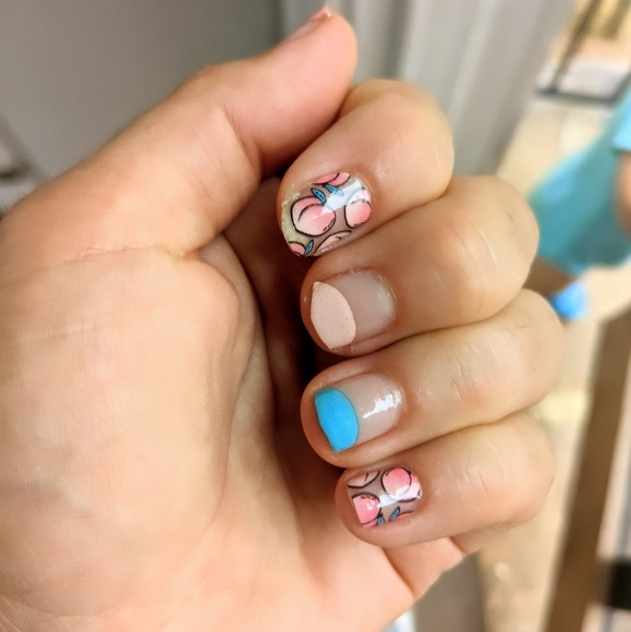 5 for $15 Nail Wraps- Just Peachy (transparent) - Picture 1 of 5